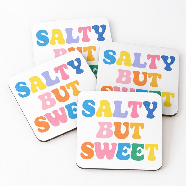 Item preview, Colorful “Salty But Sweet” Quote – Fun Summer Typography Design designed and sold by BobaBunny76.