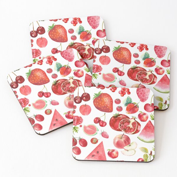 Item preview, Juicy Red Fruits – Strawberry & Cherry Summer Vibe Sticker designed and sold by Softglow-Studio.