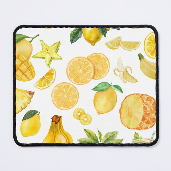 Item preview, Sunny Yellow Fruits – Lemon, Banana & Pineapple Vibes designed and sold by Softglow-Studio.