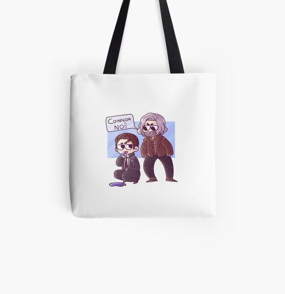 Hank and Connor All Over Print Tote Bag