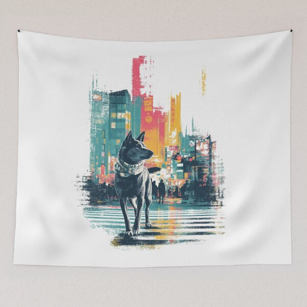 Item preview, Neon Streets Lone Dog designed and sold by EdvvinStudios.