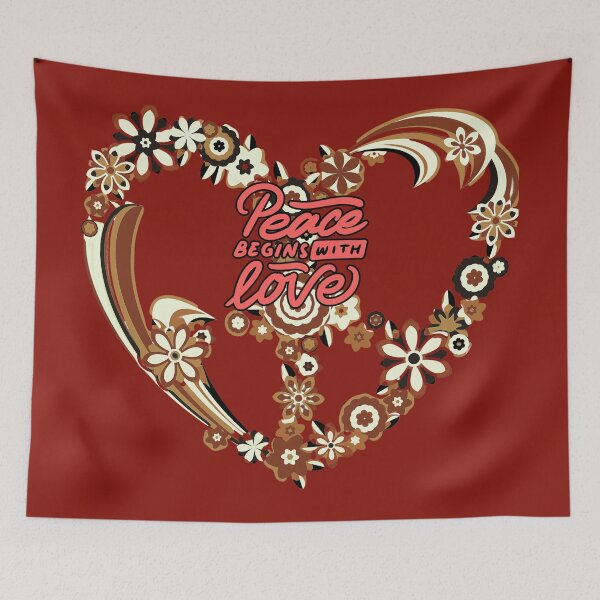 Item preview, Peace Begins with Love Sign designed and sold by sweetees4u.