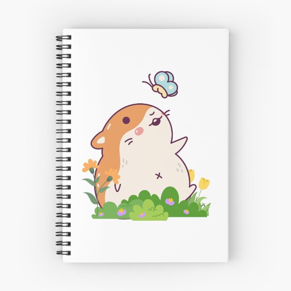 Item preview, Adorable Hamster In Garden With Butterfly Cute Pet Artwork designed and sold by yuki-hana.