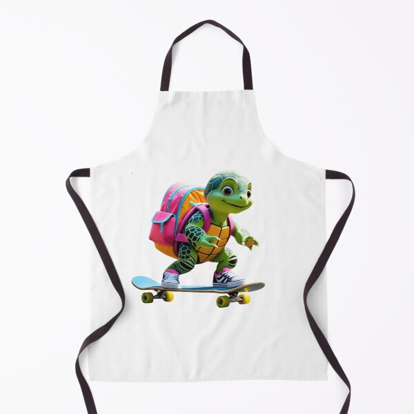 Item preview, Cute Turtle with Backpack on Skateboard – Fun Animal Illustration designed and sold by BGHoneyPrints.