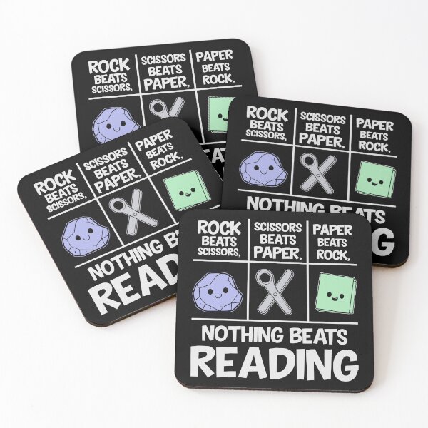 Item preview, Nothing Beats Reading Cute Rock Paper Scissors Design Gifts designed and sold by Maniutek.