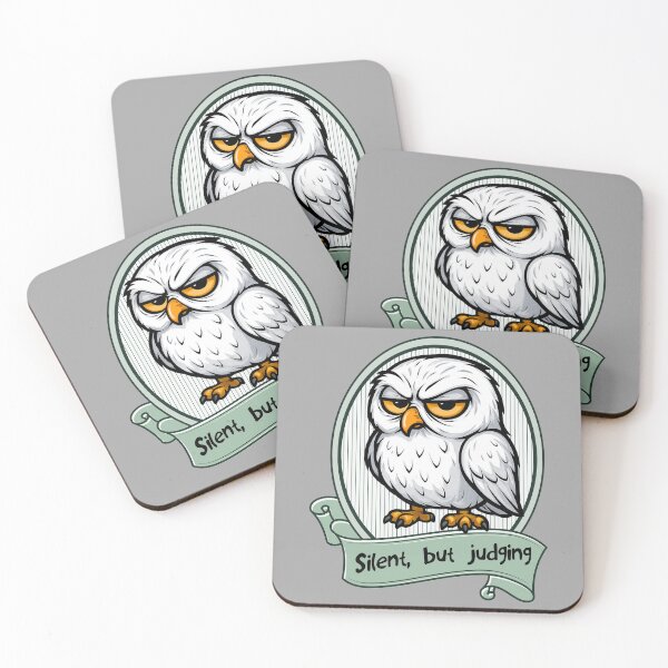 Item preview, Silent But Judging — Snowy Owl Side-Eye (Minimalist, Funny) designed and sold by Wander-made Wonders .