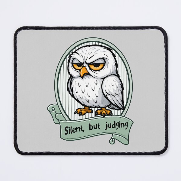 Item preview, Silent But Judging — Snowy Owl Side-Eye (Minimalist, Funny) designed and sold by Wander-made Wonders .