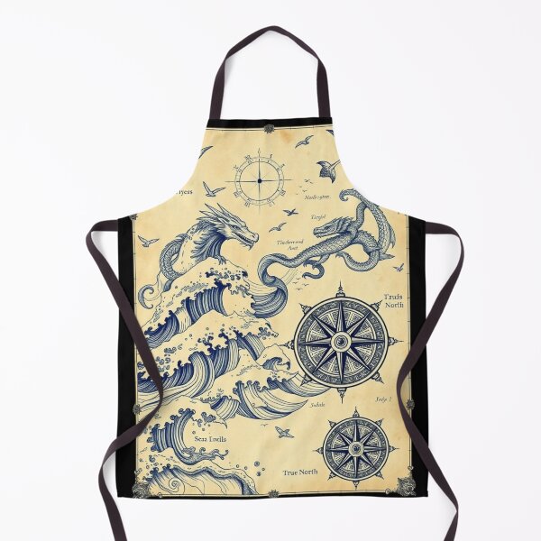 Item preview, Fantasy Nautical Map with Mythical Creatures designed and sold by Shop9999.