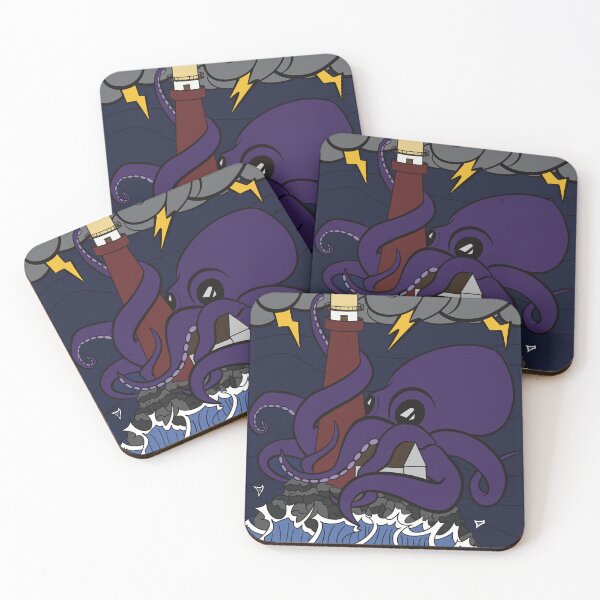 Item preview, Monster Octopus on a Stormy Night designed and sold by ArcaneBear.