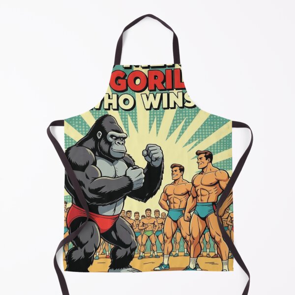 Item preview, 100 Men vs 1 Gorilla | Who Wins? | Funny Viral Meme Comic Poster designed and sold by Feline Rockstars.