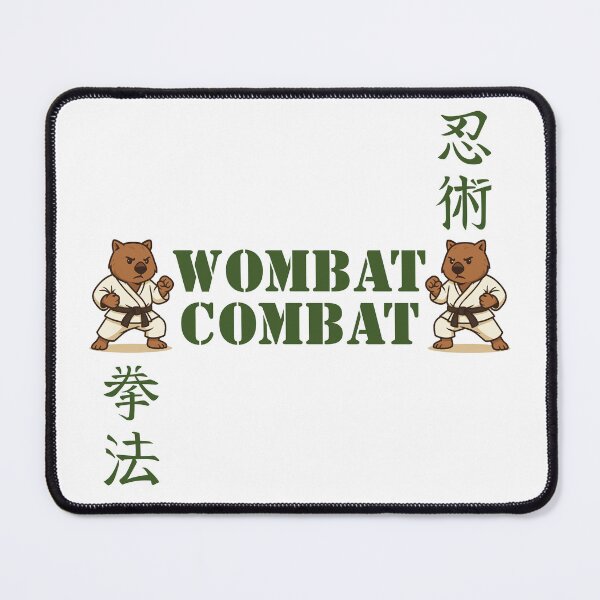 Item preview, Wombat Combat Martial Arts Australian Animal designed and sold by pUNKnown.