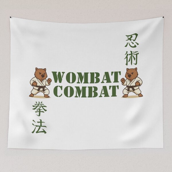Item preview, Wombat Combat Martial Arts Australian Animal  designed and sold by pUNKnown.