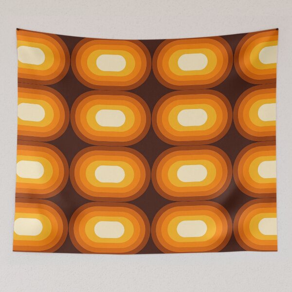 Item preview, Mid-Century Modern Meets 1970s Orange – Retro Geometric Art designed and sold by svarupa.