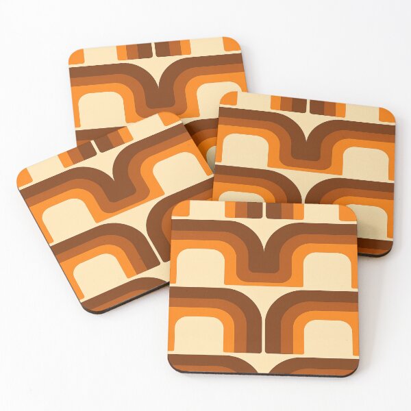 Item preview, Mid-Century Modern Meets 1970s Orange – Retro Geometric Art designed and sold by svarupa.