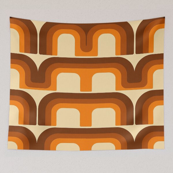 Item preview, Mid-Century Modern Meets 1970s Orange – Retro Geometric Art designed and sold by svarupa.