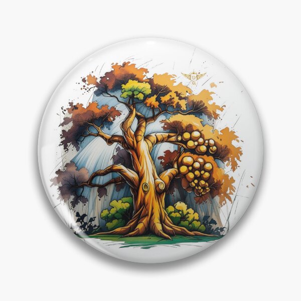 Item preview, Golden Fantasy Tree of Autumn Dreamlight Magic designed and sold by DM.