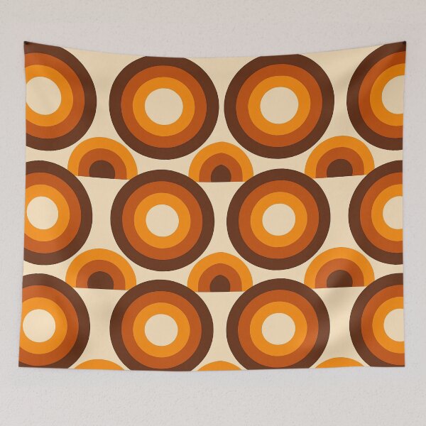 Item preview, Mid-Century Modern Meets 1970s Orange – Retro Geometric Art designed and sold by svarupa.