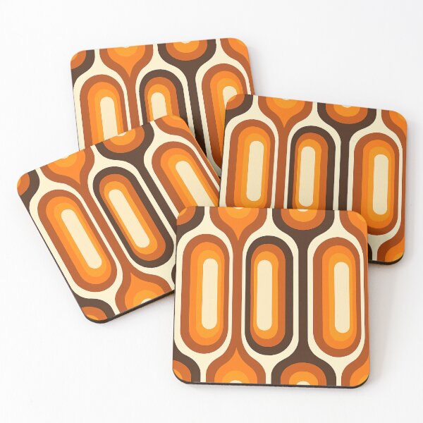 Item preview, Mid-Century Modern Meets 1970s Orange – Retro Geometric Art designed and sold by svarupa.