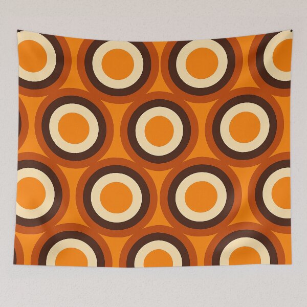 Item preview, Mid-Century Modern Meets 1970s Orange – Retro Geometric Art designed and sold by svarupa.