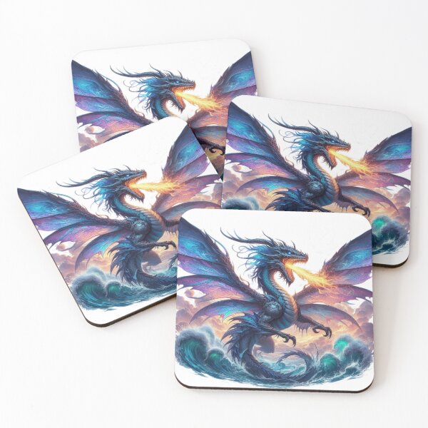 Item preview, purple blue dragon with insect wings breathing fire,Legendary Animals,Dragons Breathing Fire Phone Cases,dragon art designed and sold by Expressions-Sel.