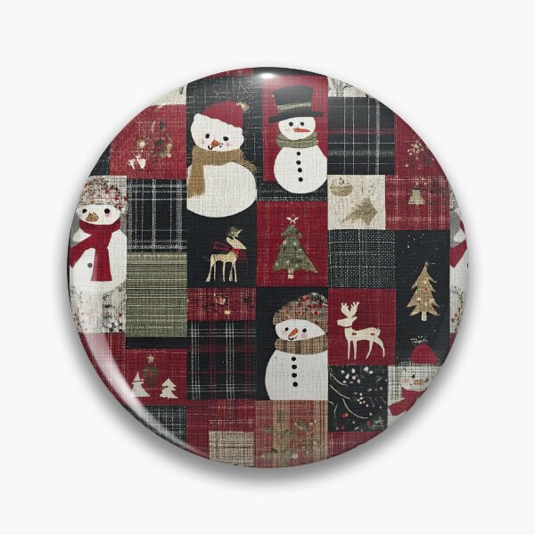 Item preview, Christmas patchwork with reindeer trees and snowmen designed and sold by Piotrek0001.