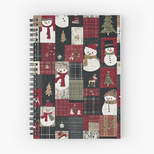 Item preview, Christmas patchwork with reindeer trees and snowmen designed and sold by Piotrek0001.