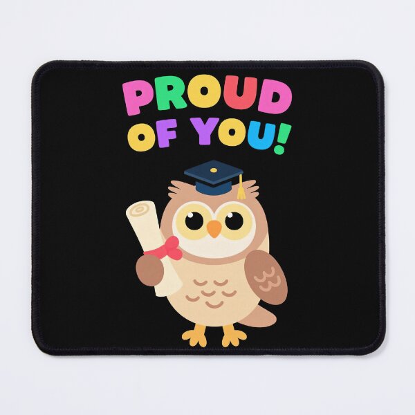 Item preview, Graduation Owl Illustration Proud Of You Typography Cute Animal Holding Diploma Cap Academic Achievement Success Education Cartoon Design designed and sold by Mimoshi ⭐⭐⭐⭐⭐.
