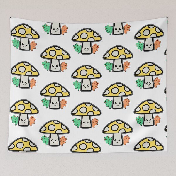 Item preview, Smiling Frogs & Happy Mushroom –Lov Verman Cute World of Joy  designed and sold by Lov Verman.