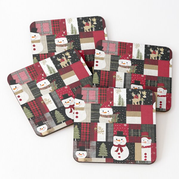 Item preview, Cozy patchwork inspired by festive holiday colors designed and sold by Piotrek0001.