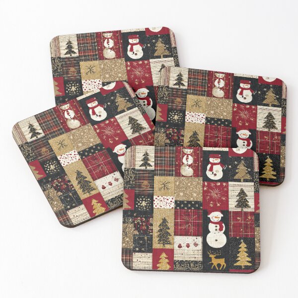 Item preview, Warm patchwork design glowing with winter cheer designed and sold by Piotrek0001.