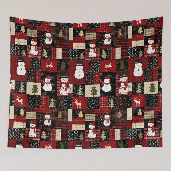 Item preview, Winter quilt filled with holiday inspiration colors designed and sold by Piotrek0001.