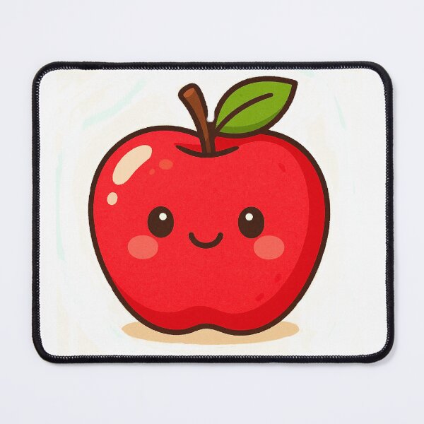 Item preview, Red apple character on pile of books, apple cartoon, apple vector designed and sold by PWDigitalArt.