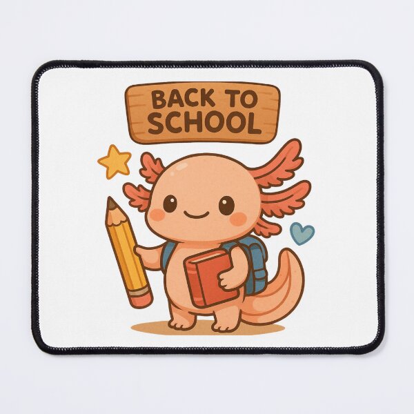 Item preview, Ready to Axolotl Questions - Back to School designed and sold by Prints-by-Olaf.