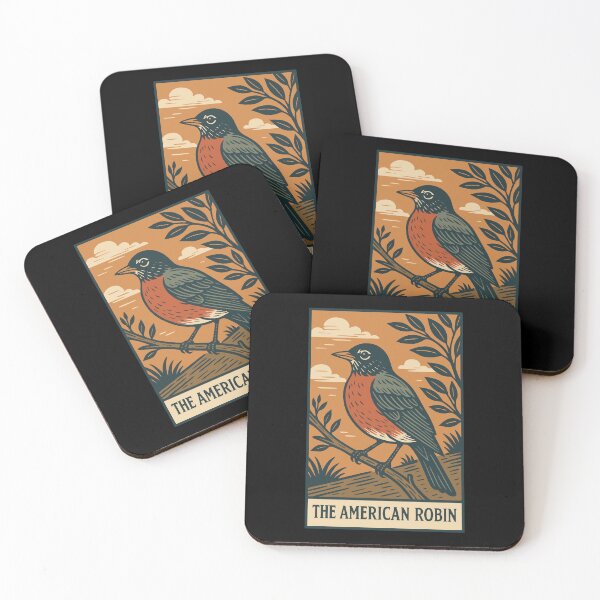 Item preview, American Robin Illustration – Vintage Backyard Bird Art designed and sold by BRU Design.