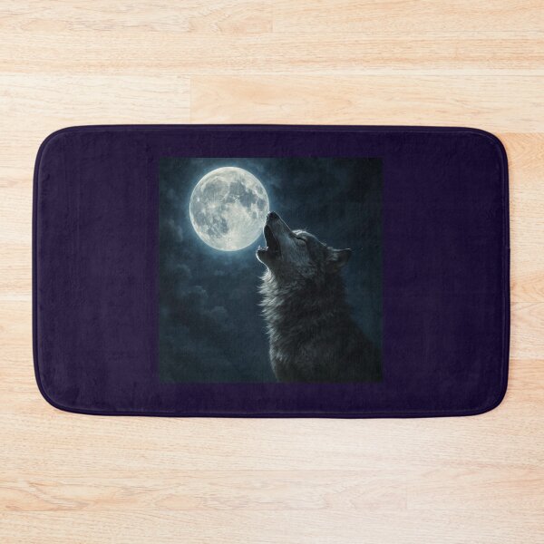 Item preview, Lone Wolf in the Moonlight – 3D Realistic Design designed and sold by artsdesignpro.