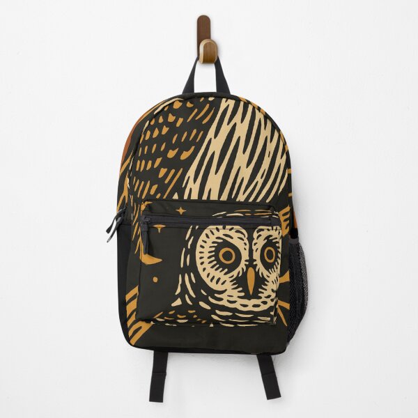 Item preview, Barred Owl Night Illustration – Woodcut Style Bird Art designed and sold by BRU Design.