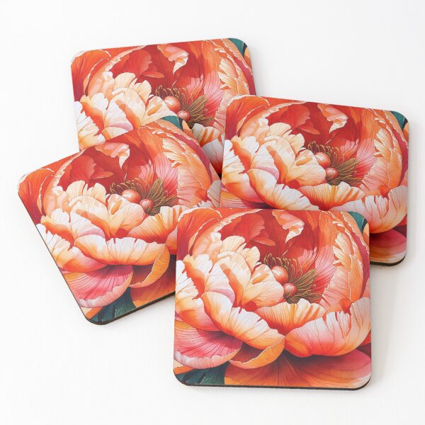 Item preview, Ember Glow Peony designed and sold by BYnomi.