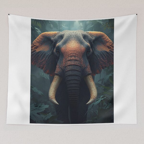 Item preview, Elephant Front View – Majesty of Nature designed and sold by RAKO13.