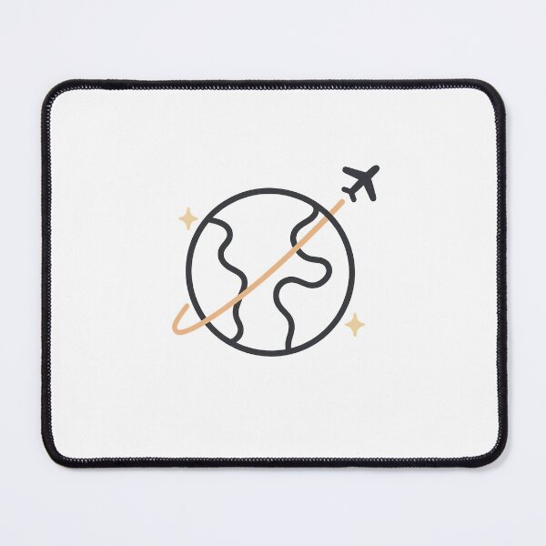 Item preview, Minimalist Globe with Airplane – One-Line Travel Design designed and sold by Bratak.