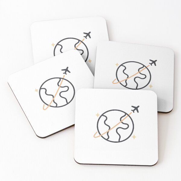 Item preview, Minimalist Globe with Airplane – One-Line Travel Design designed and sold by Bratak.