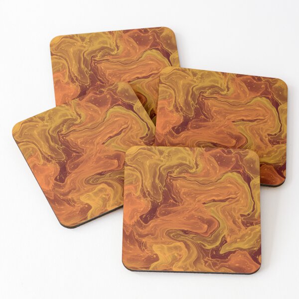 Item preview, Bright Orange Alcohol Ink Liquid Swirl Pattern designed and sold by Deanmindvortex.