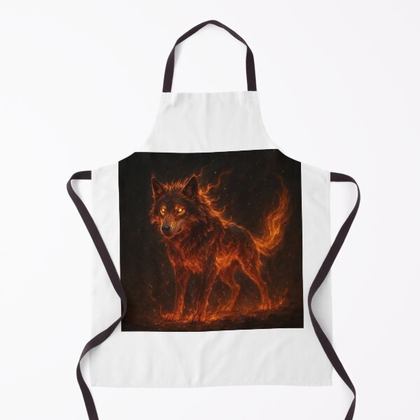 Artikelvorschau, Fire Wolf Guardian – Epische realistische 3D-Kunst entworfen und verkauft von artsdesignpro.