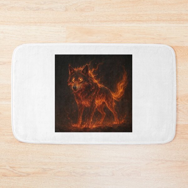 Item preview, Fire Wolf Guardian – Epic 3D Realistic Art designed and sold by artsdesignpro.