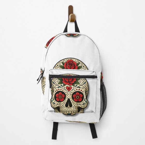 Item preview, A MEXICAN CALAVERA SKULL WITH A ROSE designed and sold by infinitearte.