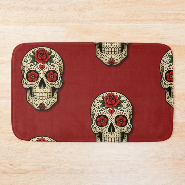 Item preview, A MEXICAN CALAVERA SKULL WITH A ROSE designed and sold by infinitearte.
