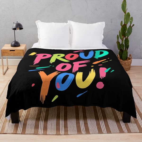 Item preview, Proud Of You Bold Brush Stroke Typography Colorful Motivational Quote Inspiring Vibrant Positive Celebration Encouragement Artistic Design designed and sold by Mimoshi ⭐⭐⭐⭐⭐.