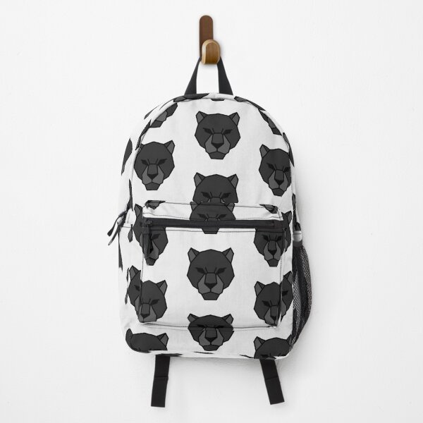 Item preview, Geometric Black Panther Head – Low Poly Symmetrical Design designed and sold by Bratak.