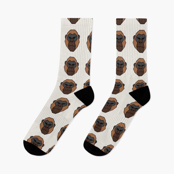 Item preview, Geometric Ape Head – Low Poly Symmetrical Design designed and sold by Bratak.