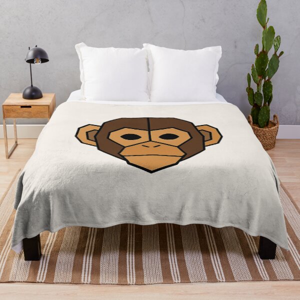 Aperçu de l'œuvre Geometric Monkey Head – Low Poly Symmetrical Design créée et vendue par Bratak.