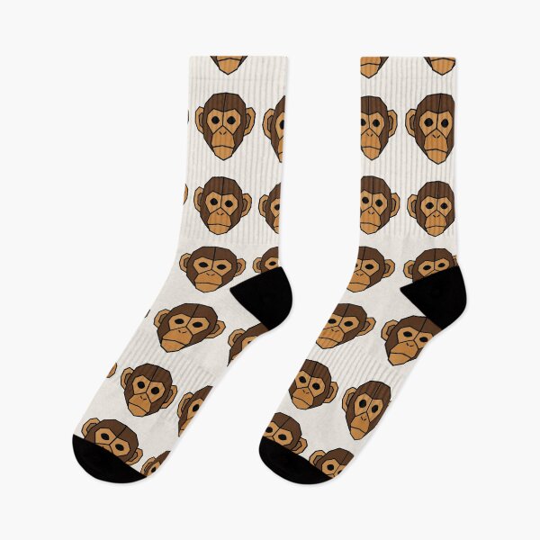 Item preview, Geometric Monkey Head – Low Poly Symmetrical Design designed and sold by Bratak.